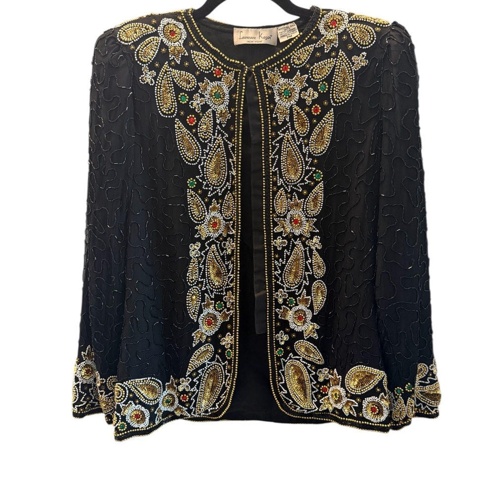 Vintage 80s Laurence Kazar Beaded Jacket